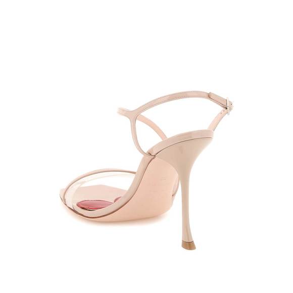 【送料 関税込】ROGER VIVIER I Love Vivier PVC sandals I Love Vivier Daisy Strass Sandals in Satin Black Woman